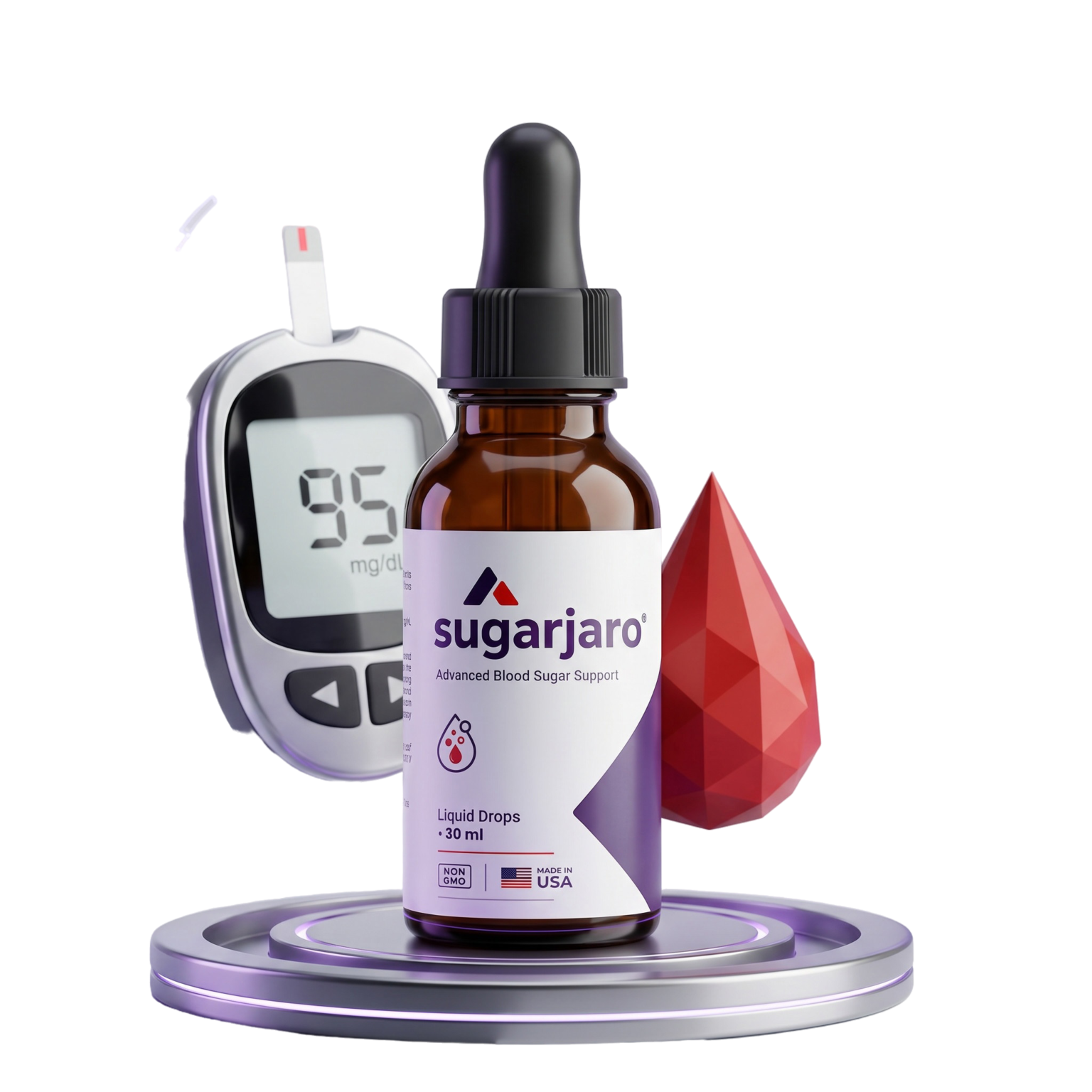 Sugarjaro natural glucose support and metabolic wellness supplement bottle