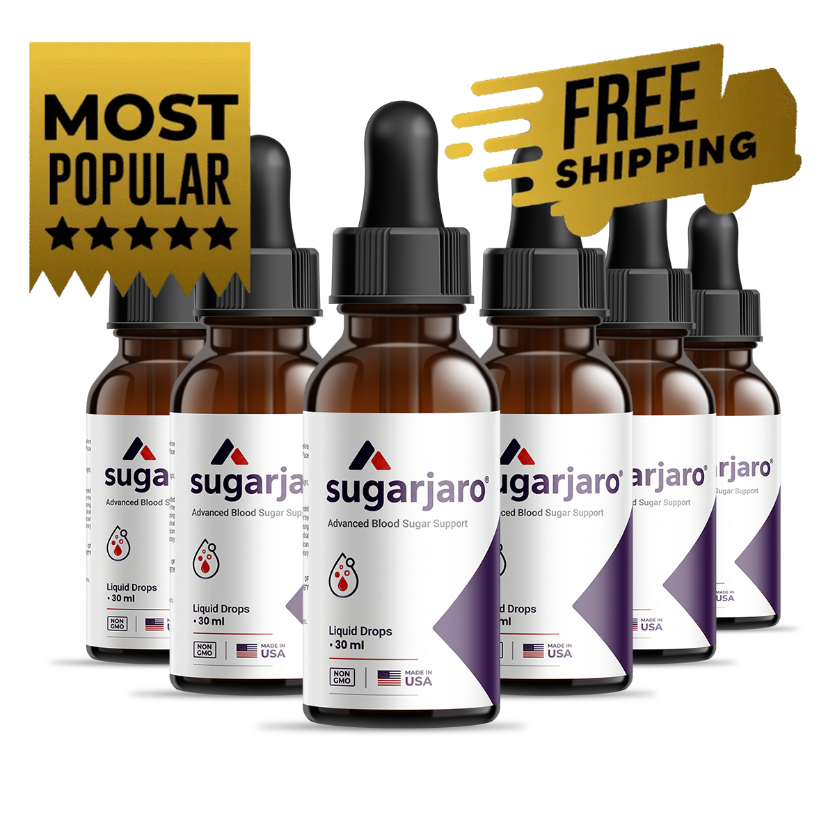 6 Bottles of Sugarjaro natural glucose control and metabolic wellness formula